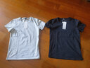 續點(diǎn) 短袖t恤男 純色運動(dòng)夏季休閑緊身圓領(lǐng)上衣白色修身衣服男士T恤衫 黑色+花灰色（兩件裝） XL (175) （135-150斤左右） 曬單實(shí)拍圖