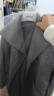 Olrain歐芮兒氣質(zhì)奢暖毛呢外套冬季女裝中長(cháng)款含羊毛雙面呢上衣保暖衣服 灰色 M 曬單實(shí)拍圖