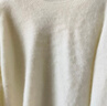 MUSLEY QUEEN【爆款拉毛系列】25秋冬新款懶人針織衫無(wú)縫一體女羊絨羊毛衫毛衣 圓領(lǐng)-羽毛白 均碼 【90-145斤】 【150-175cm】 曬單實(shí)拍圖