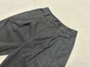 百圖betu女裝冬季新款休閑褲高腰舒適闊腿褲長(cháng)褲褲子女2411T75 炭灰 XS 曬單實(shí)拍圖