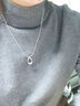 CEENIU銀色鏤空水滴項鏈毛衣鏈女長(cháng)款吊墜輕奢小眾高級氣質(zhì)百搭掛脖配飾 銀色鏤空水滴項鏈 曬單實(shí)拍圖