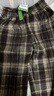 左西女童加絨褲子冬款保暖2025新款兒童復古格紋褲闊腿褲 咖棕格 120 曬單實(shí)拍圖