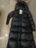 愛(ài)丹蒙 ADANMON400克95%白鵝絨重磅女士羽絨服過(guò)膝長(cháng)款寬松加厚黑金外套女冬新品 烏金黑 （男女同款） S (160) 372g【體重90-110斤可穿】 曬單實(shí)拍圖
