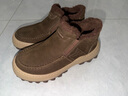 百麗套筒休閑雪地靴男26春新牛皮厚底保暖靴東北靴A2285AD6 棕色 40 曬單實(shí)拍圖