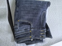 她池修身牛仔褲2025冬裝新款女加絨水洗高腰排扣小腳長(cháng)褲 曬單實(shí)拍圖