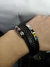 高級感三層黑耀手鏈男款痞帥男生皮革編織手環(huán)個(gè)性簡(jiǎn)約冷淡風(fēng)手繩 男款黑色皮繩編織手環(huán) 曬單實(shí)拍圖
