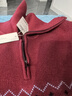纖莉秀【半拉鏈套頭毛衣】纖莉秀大碼女裝復古慵懶上衣胖mm2025冬裝新款 紅色 XL 曬單實(shí)拍圖