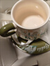 威爾基咖啡杯馬克杯杯子禮盒禮物女生陶瓷高顏值伴手禮對杯杯碟帶底盤(pán) 田園玲花咖啡杯【禮盒裝】300ml 曬單實(shí)拍圖