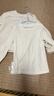 真維斯兒童長(cháng)袖t恤男童內搭上衣校服打底衫女童白色純棉大童純色秋衣 白 130 曬單實(shí)拍圖