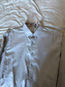 杉杉【200支DP免燙】襯衫男長(cháng)袖抗皺易打理高端純棉襯衣 灰藍色 42 曬單實(shí)拍圖
