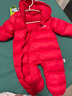迪士尼（Disney）嬰兒寶寶85鴨絨羽絨服紅色拜年服連體衣可愛(ài)卡通外出保暖抱衣 【85鴨絨】大紅色米奇 90 （建議15-24個(gè)月身高80-90cm) 曬單實(shí)拍圖