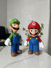 馬里奧路易吉兄弟手辦大號擺件超級瑪麗周邊公仔玩偶禮物玩具模型 馬里奧+路易吉 彩盒裝 曬單實(shí)拍圖