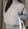 妙奕嘉韓系針織拼接羽絨棉服冬季棉服女外套冬天棉襖棉衣厚外套女裝上衣 韓系針織拼接羽絨棉服【灰色】M（建議95-110斤） 曬單實(shí)拍圖