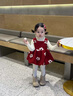 G.DUCKKIDS小黃鴨公主裙女童連衣裙秋冬季加厚兒童裙子女寶寶毛呢背心裙套裝 紅色 90 建議1~2歲【 80-90cm】cm 曬單實(shí)拍圖