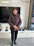 唐致中老年羽絨服女短款中式加厚媽媽冬裝60歲70老人奶奶太太冬季外套 咖色 3XL 【建議121-135斤】 曬單實(shí)拍圖