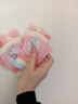 迪士尼兒童手套女童冬保暖針織翻蓋半指幼兒寶寶五指套 SP70289粉色  曬單實(shí)拍圖