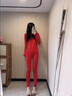 貓人（MiiOW）羊毛保暖內衣套裝2026馬年秋衣秋褲本命年紅色結婚新年情侶打底衫 【1套裝】羊毛套裝 (進(jìn)口羊毛+德絨發(fā)熱+萊賽爾) XL 175 男款【推薦130-160斤】 曬單實(shí)拍圖