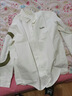 森馬（Semir）春秋新款清新男士襯衫休閑刺繡拼接撞色長(cháng)袖工裝外套青年潮流襯衣 白色 S 曬單實(shí)拍圖