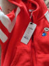 MQD童装男童卫衣中大童针织开衫儿童韩版摇粒绒外套 中国红 110cm 实拍图