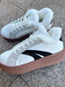 安踏TT鞋丨加絨加厚保暖德訓鞋棉鞋女春季新款百搭運動(dòng)鞋女鞋 象牙白/二度灰/基礎黑-2 40 (女8.5) 曬單實(shí)拍圖
