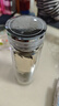 水宜生玻璃杯純鈦杯雙層耐高溫泡茶杯男士高檔商務(wù)水晶杯弱堿性水杯抗菌 曬單實(shí)拍圖