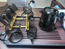 樂(lè )卡利玻璃茶具套裝辦公室家用高檔整套功夫茶具耐高溫泡茶壺帶茶杯茶盤(pán) 雅心壺【煙灰9件套】+杯架 曬單實(shí)拍圖