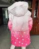 迪士尼2025冬季新款兒童羽絨服女童可愛(ài)公主中大童中長(cháng)漸變冬季加厚外套 紅粉漸變  升級加厚 120 cm 曬單實(shí)拍圖