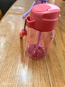 特百惠（Tupperware）CC企鵝350ML塑料杯夏季男女學(xué)生兒童水杯子便攜帶吸管 甜蜜粉 曬單實(shí)拍圖