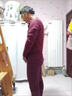浪莎（LangSha）品牌男士秋衣秋褲套裝秋冬季薄款V領(lǐng)保暖內衣黑色寬松內穿打底衫 藏青+酒紅二套 2XL 120-140斤 曬單實(shí)拍圖