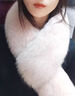 恒源祥狐貍毛圍巾女冬季加厚雙面百搭簡(jiǎn)約氣質(zhì)護頸皮草毛領(lǐng)子獺兔毛圍脖 米白色 曬單實(shí)拍圖