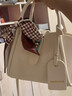 斤慕高級感包包女包2026春季新款百搭手提水桶包輕奢質(zhì)感流行子母包 米白色【含絲帶】 曬單實(shí)拍圖