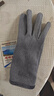 啄木鳥(niǎo)防風(fēng)麂皮手套女冬季騎行騎車(chē)電動(dòng)車(chē)女士保暖運動(dòng)可愛(ài)冬天防寒抓絨 灰色刺繡皮標-女款 均碼 曬單實(shí)拍圖