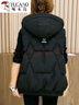 啄木鳥(niǎo)羽絨棉馬甲女秋冬2024新款網(wǎng)紅款連帽外穿坎肩馬夾加厚背心外套 黑色【連帽】 XL 建議130-150斤 曬單實(shí)拍圖
