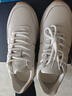 德賽（DESAI）男鞋真皮透氣休閑板鞋男潮流時(shí)尚百搭經(jīng)典運動(dòng)慢跑鞋 白色 40 曬單實(shí)拍圖
