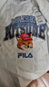 FILA斐樂(lè )情侶款針織短袖衫夏季新款狐貍刺繡寬松T恤 云菇白-WT L 175/96A/L 曬單實(shí)拍圖