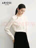 艾諾絲雅詩(shī)【商場(chǎng)同款】2025秋季新品斜襟新中式桑蠶絲上衣真絲襯衫40725027 奶油米 L 曬單實(shí)拍圖