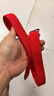 新款男士彈力無(wú)孔透氣編織腰帶 休閑女士簡(jiǎn)單輕便帆布松緊皮帶105cm 本命年紅色 1 曬單實(shí)拍圖
