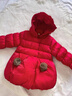 G.duck小黃鴨女童羽絨服新款冬季兒童冬裝紅色輕薄蝴蝶結女寶寶加厚外套 紅色 韓版羽絨棉衣 80 碼建議身高70-80cm 曬單實(shí)拍圖
