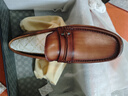 金利來(lái)（Goldlion）豆豆鞋秋季皮鞋男商務(wù)休閑鞋男鞋套腳樂(lè )福鞋男士皮鞋休閑皮鞋 黃棕 42 曬單實(shí)拍圖