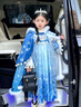 G.duck漢服女童愛(ài)莎公主裙秋冬季加絨艾莎加厚斗篷兒童拜年服連衣裙唐裝 冰雪【裙子】全身加絨 120 建議5-7歲【113-122cm】 曬單實(shí)拍圖