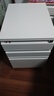 錢(qián)柜 辦公柜矮柜儲物柜員工柜三抽屜活動(dòng)柜資料柜掛勞柜 白色鵝頸加厚 曬單實(shí)拍圖