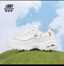 斯凱奇（Skechers）女鞋厚底增高老爹鞋百搭休閑鞋耐磨透氣運動(dòng)鞋女 WTRG白/金 37.5 曬單實(shí)拍圖