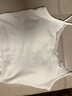 ubras劉雯同款25年新品帶胸墊含蠶絲吊帶背心女免穿文胸內搭美背打底 蕾絲短款-白色 M 曬單實(shí)拍圖