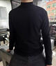 JEEP SPIRIT吉普半高領(lǐng)長(cháng)袖打底衫男士春秋緊身百搭純色彈力韓版修身中領(lǐng)上衣 黑色 L (115-130斤) 曬單實(shí)拍圖