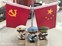 兮曉車(chē)載海陸空三軍擺件中國風(fēng)軍人汽車(chē)中控臺內飾創(chuàng  )意車(chē)內飾禮品公仔 海陸空+升旗臺+紅旗（送防滑墊） 曬單實(shí)拍圖