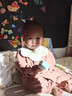 babylove嬰兒連體衣秋冬季斜襟拉鏈哈衣爬服男女寶寶休閑外出居家衣服 暖花灰 80cm 曬單實(shí)拍圖