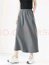 佐丹奴裙子女新款純棉純色簡(jiǎn)約風(fēng)大裙擺松緊腰a字半身裙05465465 06別致灰 L 曬單實(shí)拍圖