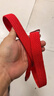 新款男士彈力無(wú)孔透氣編織腰帶 休閑女士簡(jiǎn)單輕便帆布松緊皮帶105cm 本命年紅色 1 曬單實(shí)拍圖