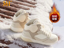 361°運動(dòng)鞋女秋冬季高幫保暖加絨增高小白休閑板鞋子女682146606A-8 曬單實(shí)拍圖