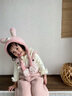 U&MUDI兒童帽子秋冬季寶寶女可愛(ài)毛線(xiàn)帽加厚護耳帽中大童外出冬天針織帽 小兔子-粉色 3歲-12歲(51-55CM) x 以寶寶頭圍為準 曬單實(shí)拍圖